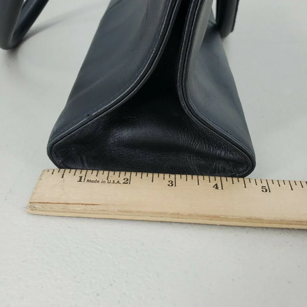 Eddie Bauer Black Leather Tote Bag